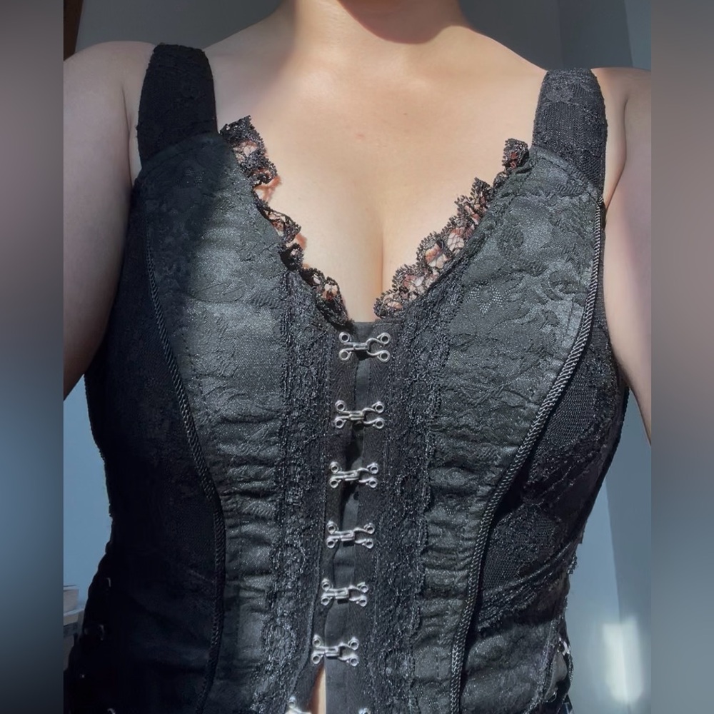 Tripp NYC Black Lace Corset Top